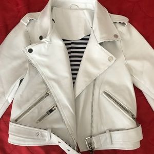 Faux leather jacket with zippers